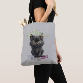 Tote Bag Cat Kitten Cuttest Trouble Maker Cute Adorable Fun (De près)