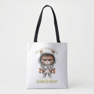 Tote Bag Cat Kitten Je ne suis pas têtu Mon chemin est touj