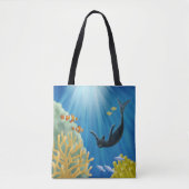 Tote Bag Cat Mermaid (Devant)