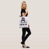 Tote Bag "Cat Mom" Funny Cute Cat Lover Women (Sur le modèle)