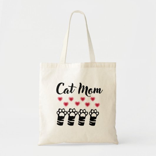 Tote Bag Cat Mom Paw (Devant)