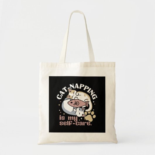 Tote Bag Cat-Napping Est Mon Citation De Cat Mignonne D'Aut (Devant)