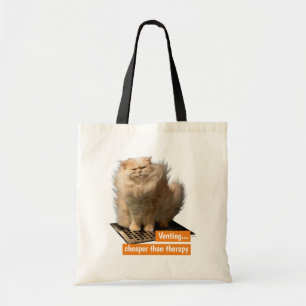 Tote Bag Cat Over Grate