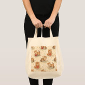 Tote Bag cat pattern christmas (Devant (produit))