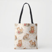 Tote Bag cat pattern christmas (Devant)