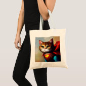Tote Bag Cat Superhero (Devant (produit))