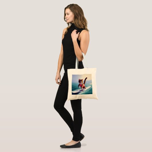 Tote Bag Cat Surf (Devant (modèle))