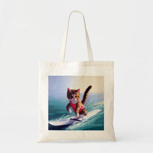 Tote Bag Cat Surf (Devant)