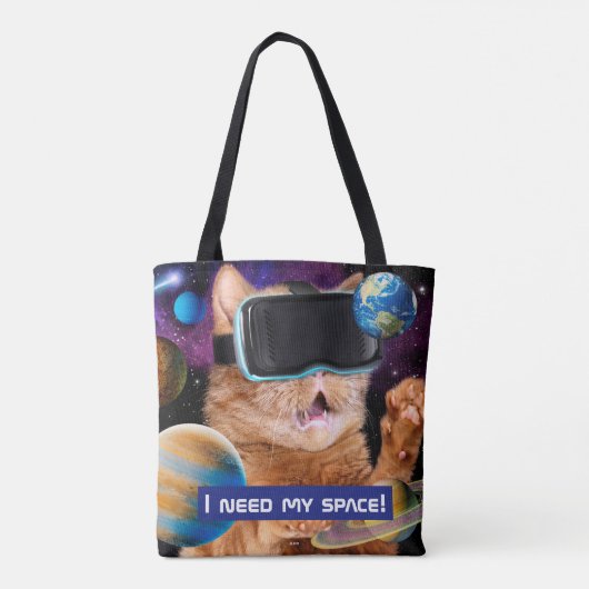 Tote Bag Cat VR dans l'espace (Dos)