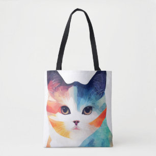 Tote Bag Cat Wild Nature Animal Couleur Art Peinture