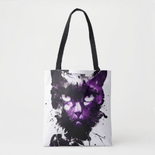 Tote Bag Cat Wild Nature Esprit libre Art Peinture de pince