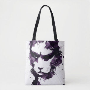 Tote Bag Cat Wild Nature Esprit libre Art Peinture de pince