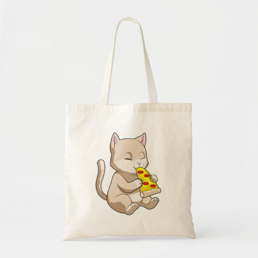 Tote Bag Cat with Pizza (Devant)