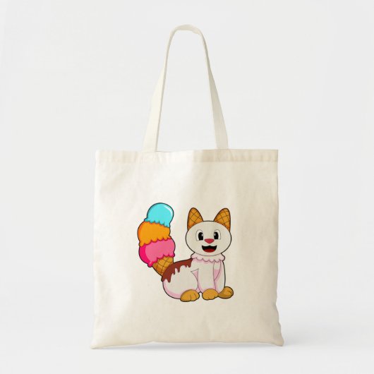 Tote Bag Cat with popsicle (Devant)