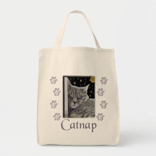 Tote Bag Catap Gris Tabby Chat pour Adulte (Devant)