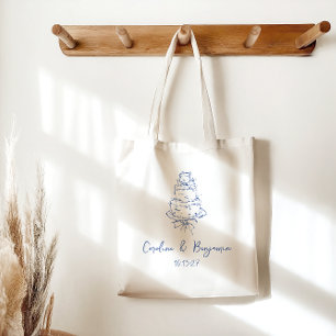 Tote Bag Câteau Mariage à la main, à la main, français
