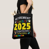 Tote Bag Catégorie de retraite du compte à rebours 2025 en  (De près)