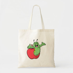 Tote Bag Caterpillar with Apple