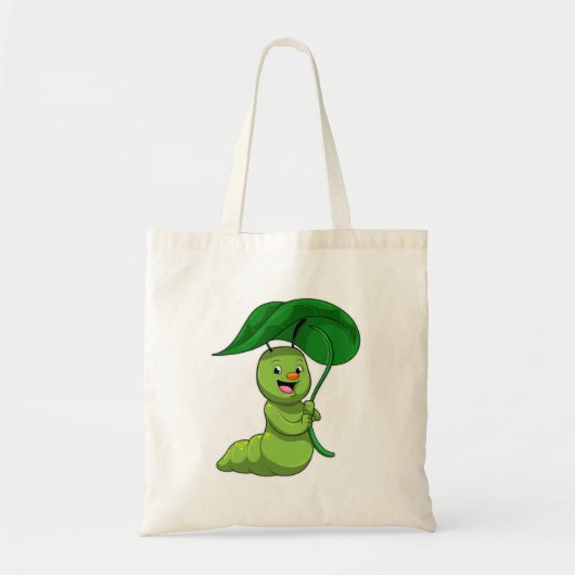 Tote Bag Caterpillar with Leaf as Parasol (Devant)