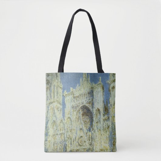 Tote Bag Cathédrale de Rouen Façade Ouest Lumière du soleil (Devant)