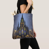 Tote Bag Cathédrale gothique de nuit (De près)