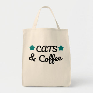Tote Bag Cats and Coffee – Funny Cat and Coffee Lover Quote