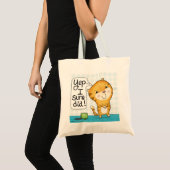 Tote Bag Cattitude - Cat déverse café (Devant (produit))