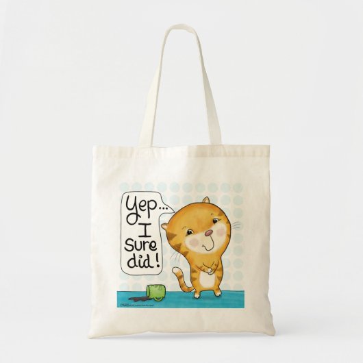 Tote Bag Cattitude - Cat déverse café (Devant)