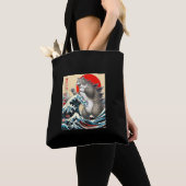 Tote Bag Catzilla Chat Art Japonais Dons De Chat Drôle Pour (De près)