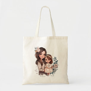 Tote Bag Caution adorable mère et fille (3)