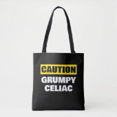 Tote Bag Caution Grumpy Celiac Coeliac (Devant)