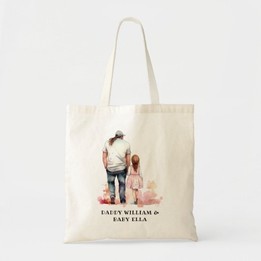 Tote Bag Caution père et fille (6) (Devant)