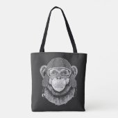 Tote Bag Cavalier de moto de chimpanzé (Dos)