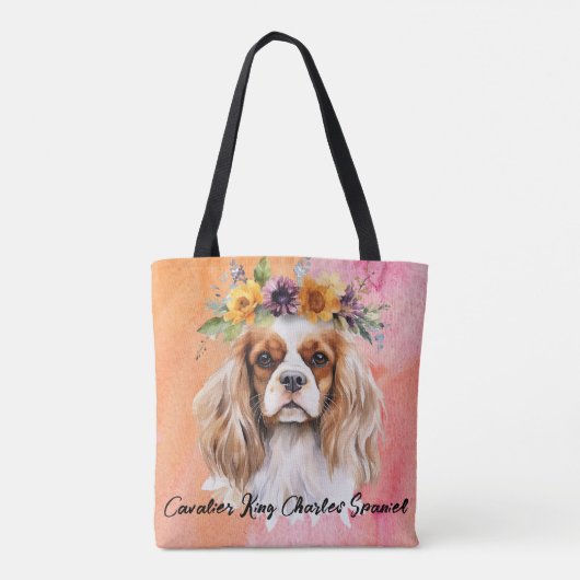 Tote Bag Cavalier King Charles Spaniel Chien (Dos)