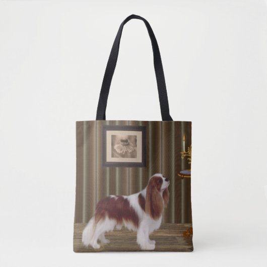Tote Bag Cavalier King Charles Spaniel Chien Art (Devant)
