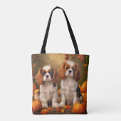 Tote Bag Cavalier King Charles Spaniel Chiot Citrouille d'a (Dos)