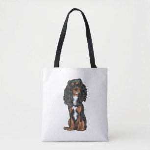 Tote Bag Cavalier King Charles Spaniel - Noir et Tan