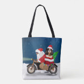 Tote Bag Cavalier King Chien Noël Père Noël (Dos)