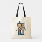 Tote Bag Cavalière & Figurine Bâton Cheval (Dos)