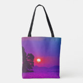 Tote Bag Cavtat, Croatie vue Sunset Purple Filter (Dos)