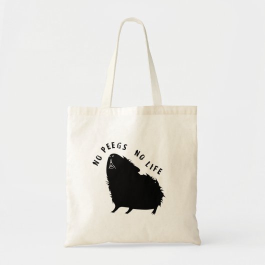 Tote Bag Cavyart No Peegs No Life Tote (Abyssinian) (Devant)