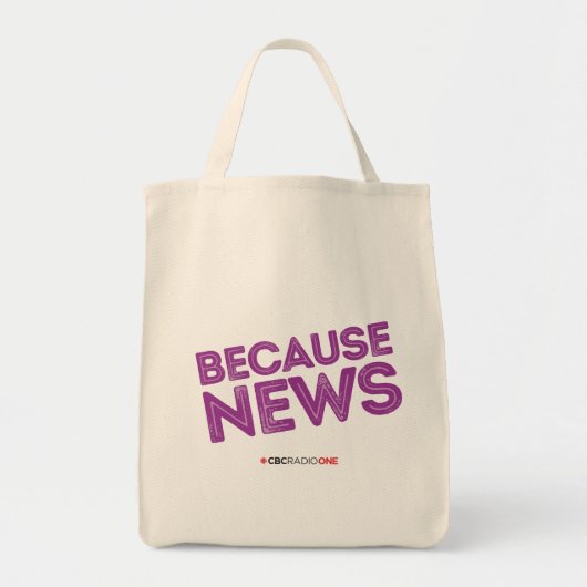 Tote Bag CBC Because News (Devant)