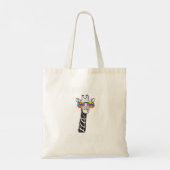Tote Bag Ce design graphique amusant présente girafe avec c (Dos)