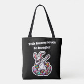 Tote Bag Ce lapin adore faire du bogie ! (Dos)