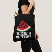 Tote Bag Ce n'est pas une pastèque - Palestinien keffiyeh (De près)