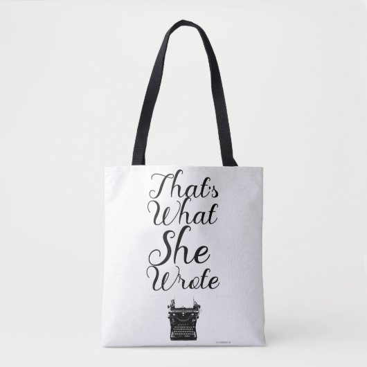 Tote Bag Ce Qu'Elle A Écrit Auteur Slogan Auteur Motto (Devant)