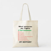 Tote Bag Ce qui gouverne mes droits - La Constitution (Dos)