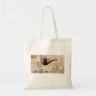 Tote Bag "Ceci n'est pas une pipe" collage inspiré fourre-t