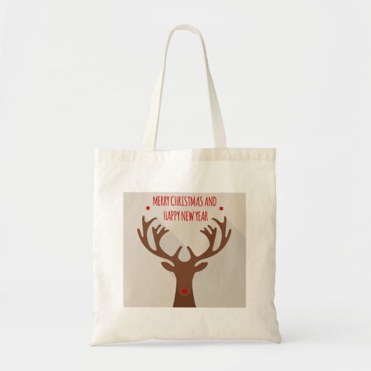 Tote Bag Ceinture de rennes de Noël cool wapiti moderne (Devant)