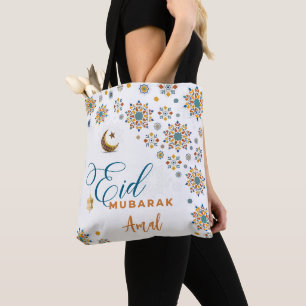 Tote Bag Célébration de calligraphie Eid Moubarak Musulman